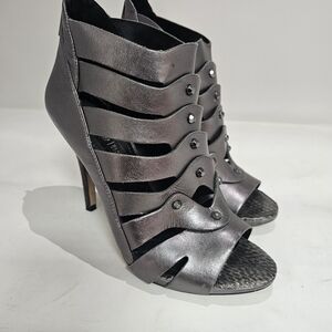 White House Black Market Metallic Strappy Heels